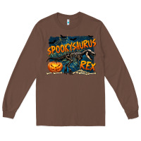 Chestnut Spooky Saurus Rex Long Sleeve Tee - texasbilliewilder