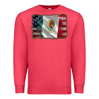 Cardinal mexico flag and usa flag Premium Sweatshirt - AdoDesignShop
