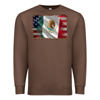 Chestnut mexico flag and usa flag Premium Sweatshirt - AdoDesignShop