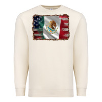 Sandshell mexico flag and usa flag Premium Sweatshirt - AdoDesignShop