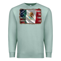 Seafoam mexico flag and usa flag Premium Sweatshirt - AdoDesignShop
