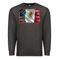 Smoke mexico flag and usa flag Premium Sweatshirt - AdoDesignShop