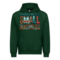 Forest Green minding my own small business bbs Urban Hoodie - BundleAndBundleShop