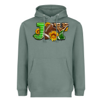 Sage joy with football ball and sunflower ado Heavyweight Hoodie - AdoDesignShop