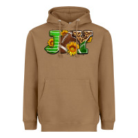 Toasted Coconut joy with football ball and sunflower ado Heavyweight Hoodie - AdoDesignShop