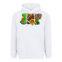 White joy with football ball and sunflower ado Heavyweight Hoodie - AdoDesignShop