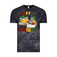 Cloud Black steppin' into juneteenth Vintage Tee - BarkalooDesign