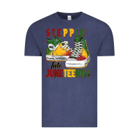 Vintage Denim steppin' into juneteenth Vintage Tee - BarkalooDesign