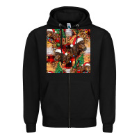 Black christmas horse leopard tartan Zipper Hoodie - FaDigitalArtStudio