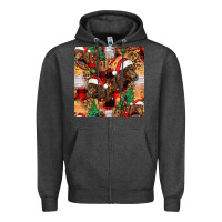 Charcoal Heather christmas horse leopard tartan Zipper Hoodie - FaDigitalArtStudio