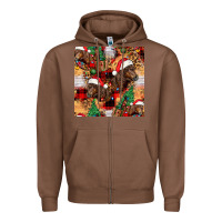Chestnut christmas horse leopard tartan Zipper Hoodie - FaDigitalArtStudio