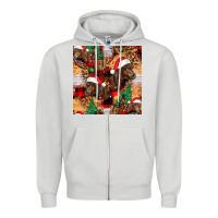 Dove Grey christmas horse leopard tartan Zipper Hoodie - FaDigitalArtStudio