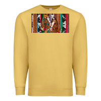 Antique Gold western horses gemstone horse cowhide leopard floral background licens Premium Sweatshirt - Artiststas