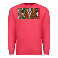 Cardinal western horses gemstone horse cowhide leopard floral background licens Premium Sweatshirt - Artiststas
