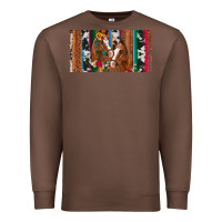 Chestnut western horses gemstone horse cowhide leopard floral background licens Premium Sweatshirt - Artiststas