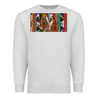 Dove Grey western horses gemstone horse cowhide leopard floral background licens Premium Sweatshirt - Artiststas