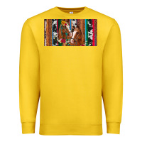 Lemon western horses gemstone horse cowhide leopard floral background licens Premium Sweatshirt - Artiststas