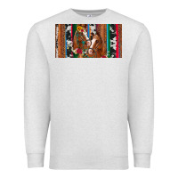 Oatmeal Heather western horses gemstone horse cowhide leopard floral background licens Premium Sweatshirt - Artiststas