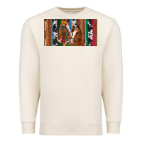 Sandshell western horses gemstone horse cowhide leopard floral background licens Premium Sweatshirt - Artiststas