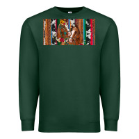 Sports Green western horses gemstone horse cowhide leopard floral background licens Premium Sweatshirt - Artiststas