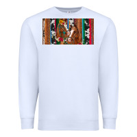 White western horses gemstone horse cowhide leopard floral background licens Premium Sweatshirt - Artiststas