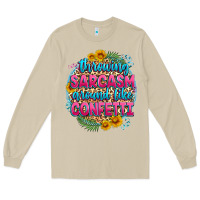 Mushroom throwing sarcasm around like confetti Long Sleeve Tee - Zillion Design Studio