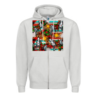 Dove Grey christmas horse leopard tartan Zipper Hoodie - FaDigitalArtStudio