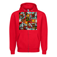 Red christmas horse leopard tartan Zipper Hoodie - FaDigitalArtStudio