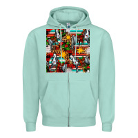 Seafoam christmas horse leopard tartan Zipper Hoodie - FaDigitalArtStudio