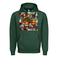 Sports Green christmas horse leopard tartan Zipper Hoodie - FaDigitalArtStudio