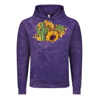 Cloud Purple cactus leopard sunflower glitter  patch Vintage Hoodie - AdoDesignShop