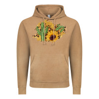 Vintage Camel cactus leopard sunflower glitter  patch Vintage Hoodie - AdoDesignShop