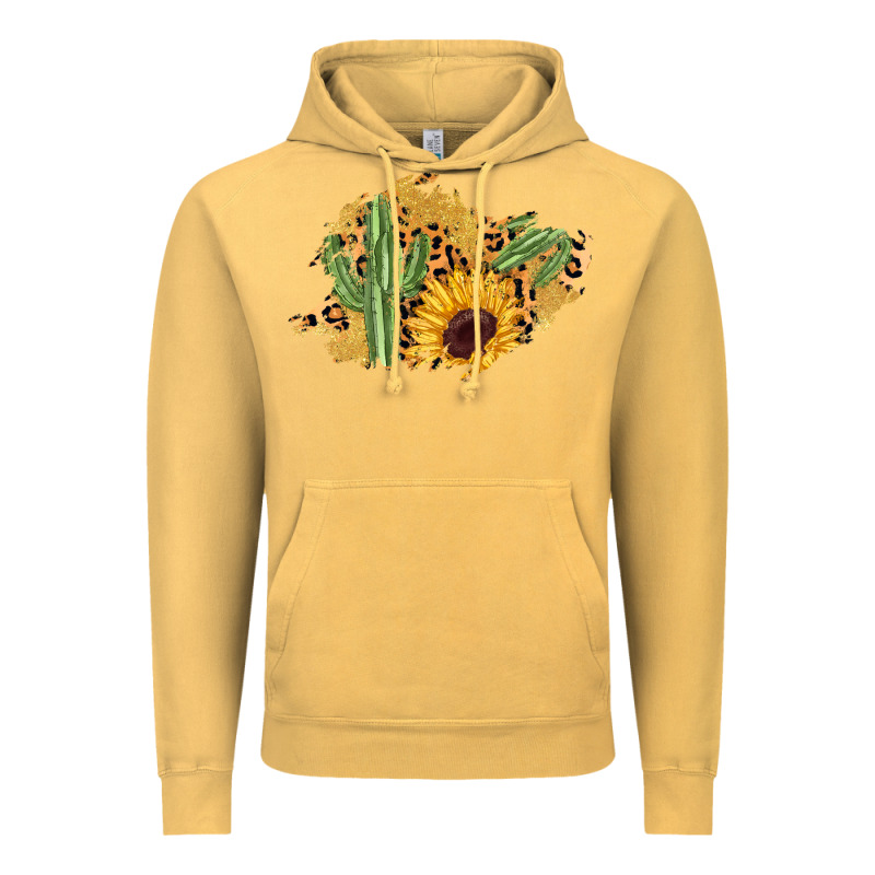 Cactus Leopard Sunflower Glitter  Patch Vintage Hoodie by AdoDesignShop | Teevron