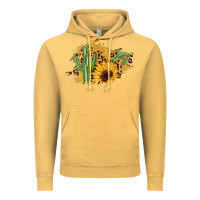 Vintage Mustard cactus leopard sunflower glitter  patch Vintage Hoodie - AdoDesignShop