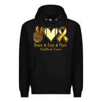 Black Peace love cure Bone Cancer Premium Hoodie - NancyCooperArtShop