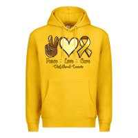 Lemon Peace love cure Bone Cancer Premium Hoodie - NancyCooperArtShop