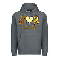 Rock Peace love cure Bone Cancer Premium Hoodie - NancyCooperArtShop