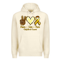Sandshell Peace love cure Bone Cancer Premium Hoodie - NancyCooperArtShop