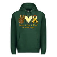 Sports Green Peace love cure Bone Cancer Premium Hoodie - NancyCooperArtShop