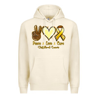 Tofu Peace love cure Bone Cancer Premium Hoodie - NancyCooperArtShop