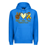 True Royal Peace love cure Bone Cancer Premium Hoodie - NancyCooperArtShop