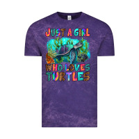 Cloud Purple just a girl who loves turtles Vintage Tee - RanaPortraitStore