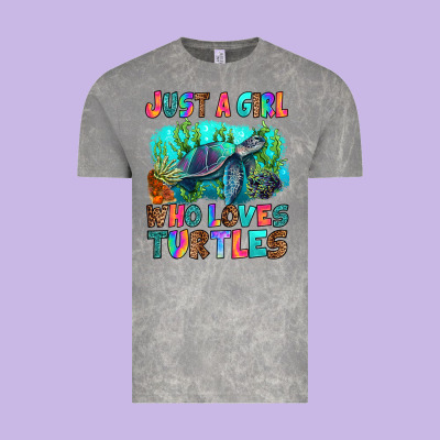 Vintage Tee just a girl who loves turtles