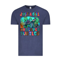 Vintage Denim just a girl who loves turtles Vintage Tee - RanaPortraitStore