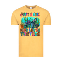Vintage Mustard just a girl who loves turtles Vintage Tee - RanaPortraitStore