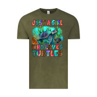 Vintage Olive just a girl who loves turtles Vintage Tee - RanaPortraitStore