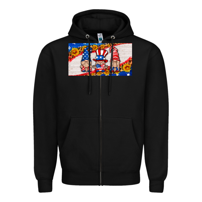 Usa Gnome License Plate Zipper Hoodie by HRA Design Shop | Teevron
