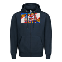 Navy usa gnome license plate Zipper Hoodie - HRA Design Shop