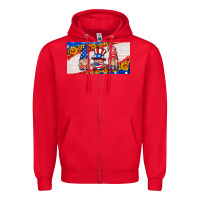 Red usa gnome license plate Zipper Hoodie - HRA Design Shop