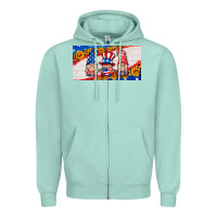 Seafoam usa gnome license plate Zipper Hoodie - HRA Design Shop